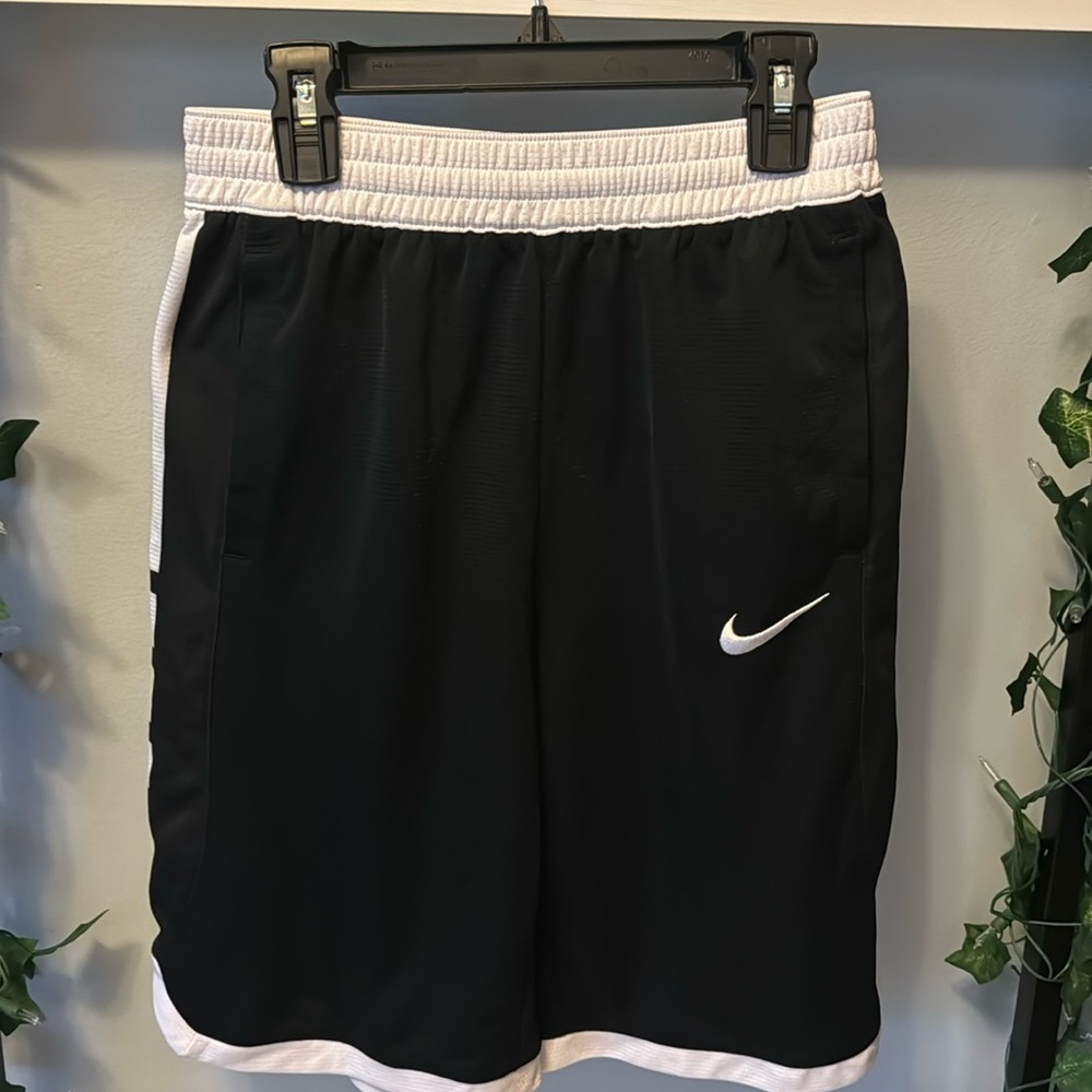 Nike Black and White Boys Athletic Shorts
